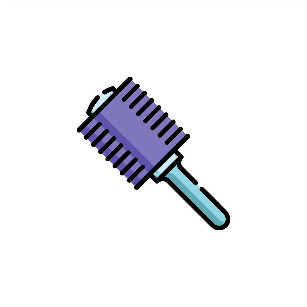 A purple brush with a handle on it vector