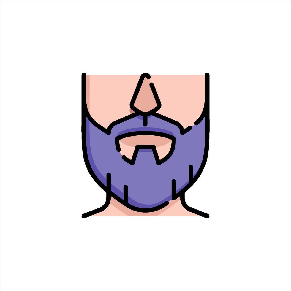 A man with a beard and mustache icon vector