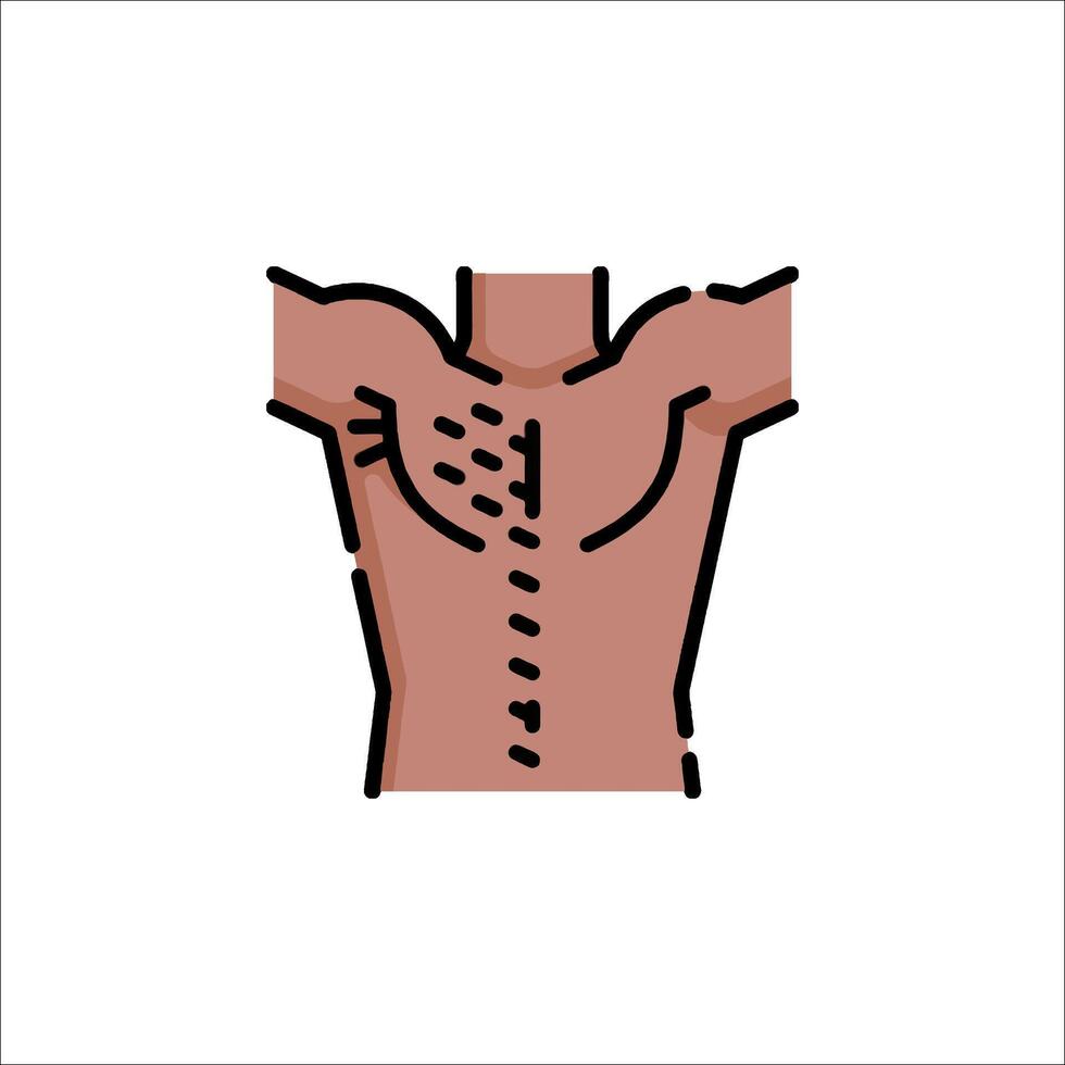 A man with a tattoo on his chest vector