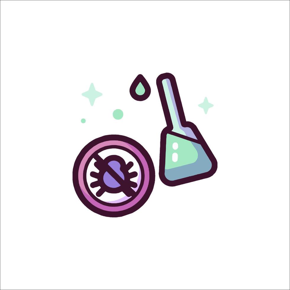 A chemical and a test tube icon vector