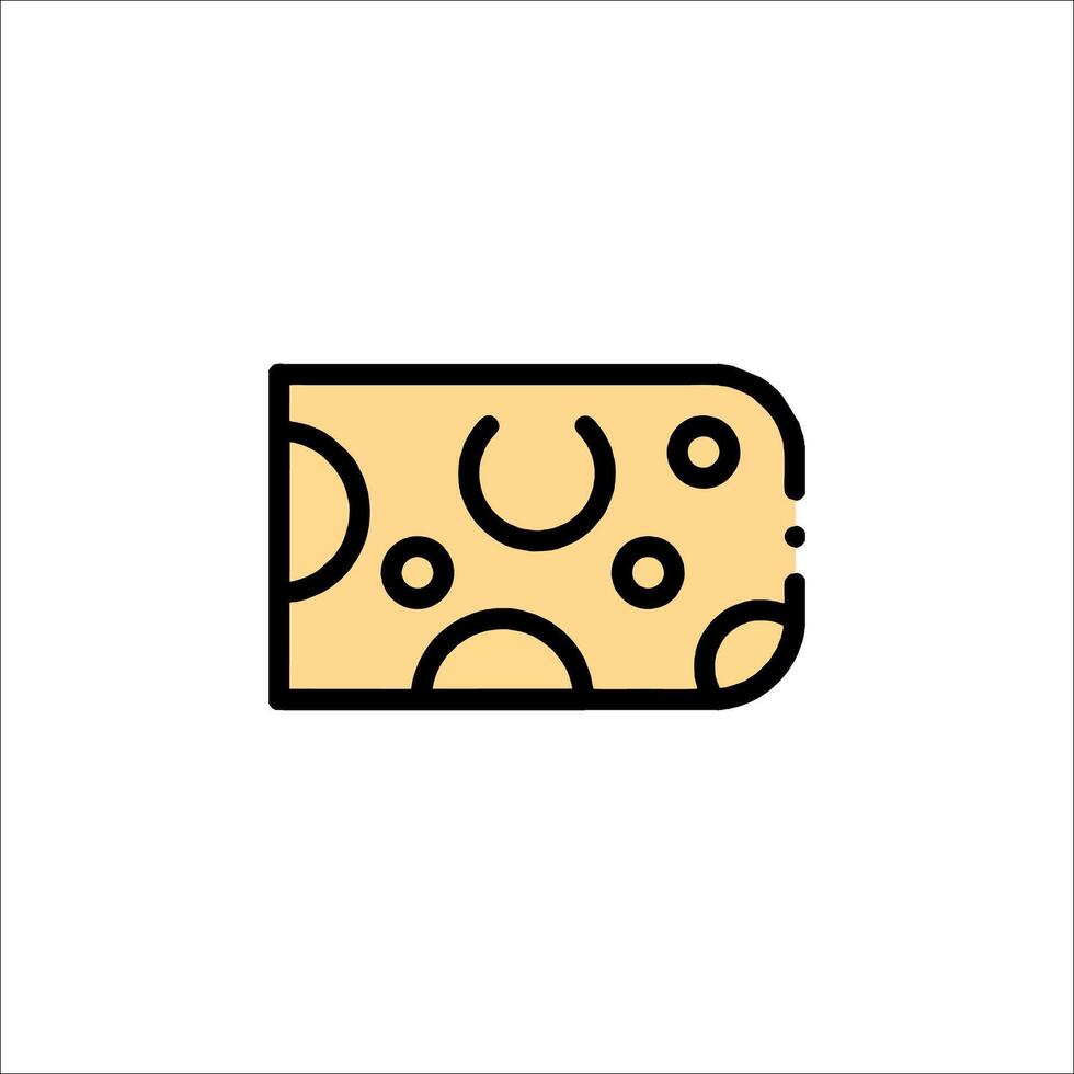 Cheese icon illustration isolated on white background vector
