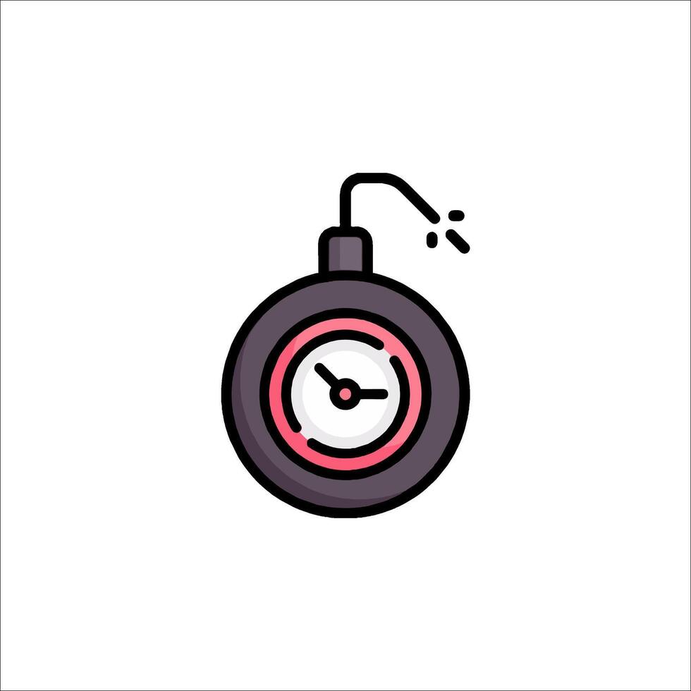 A bomb with a clock on it vector