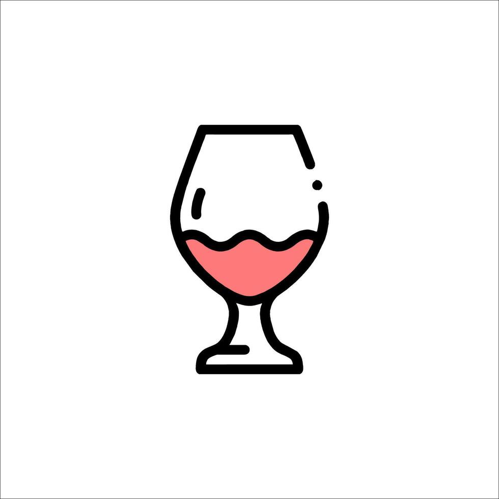 Wine glass icon illustration vector