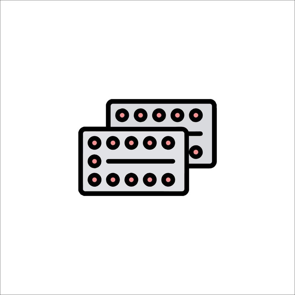 Pill box icon on white background vector