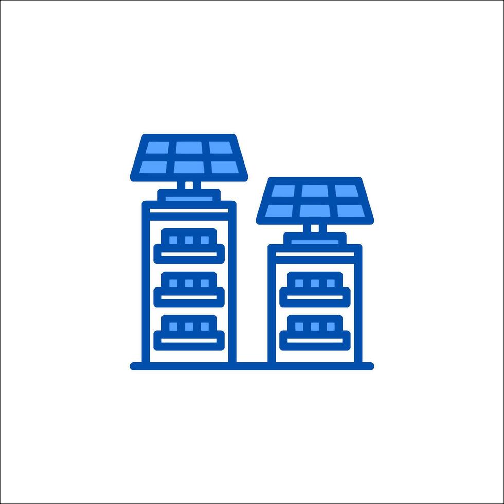 A solar panel on top of a tower vector