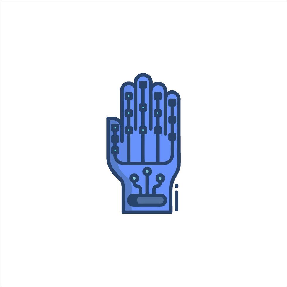 A robot hand with a button on it vector