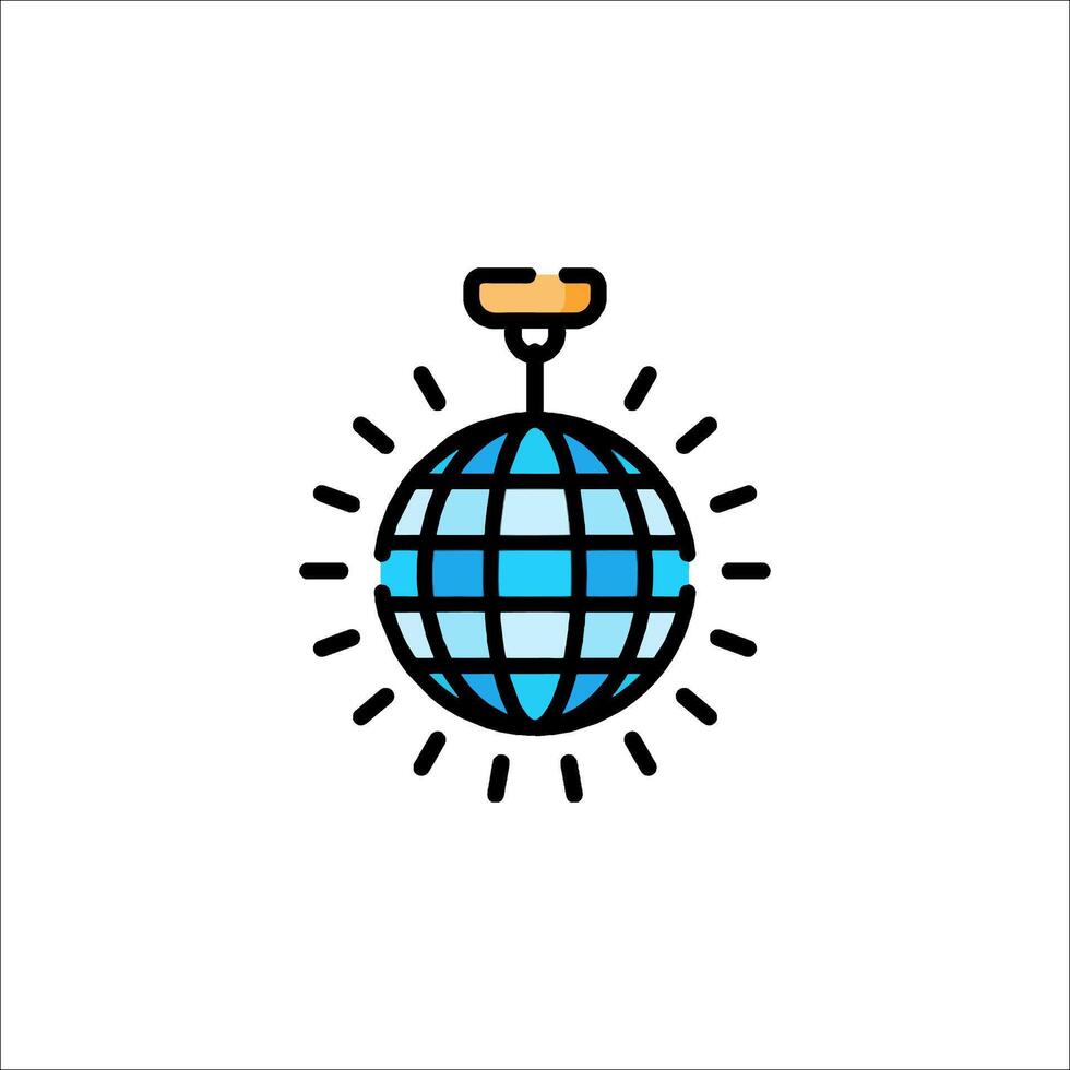 Disco ball icon illustration vector