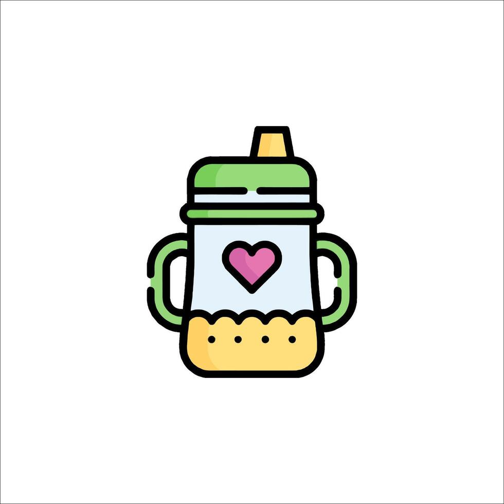 Baby bottle icon illustration vector