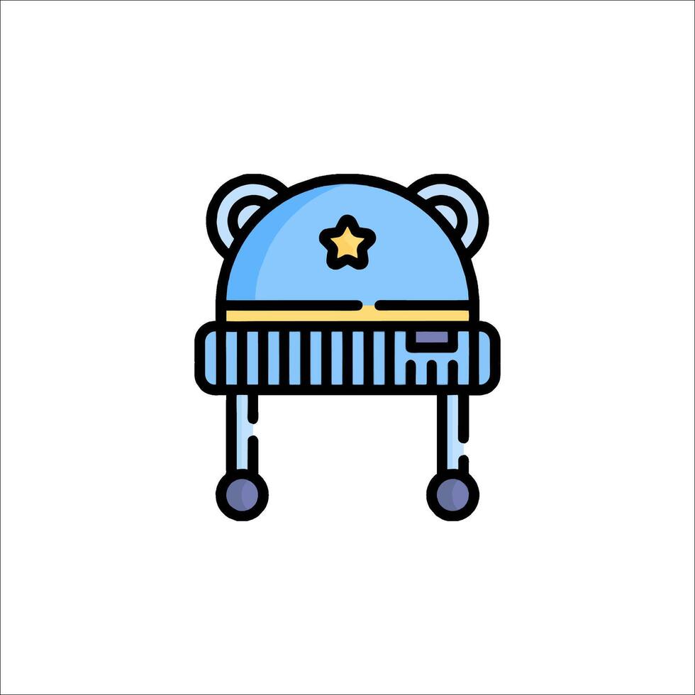A bear hat with a star on it vector