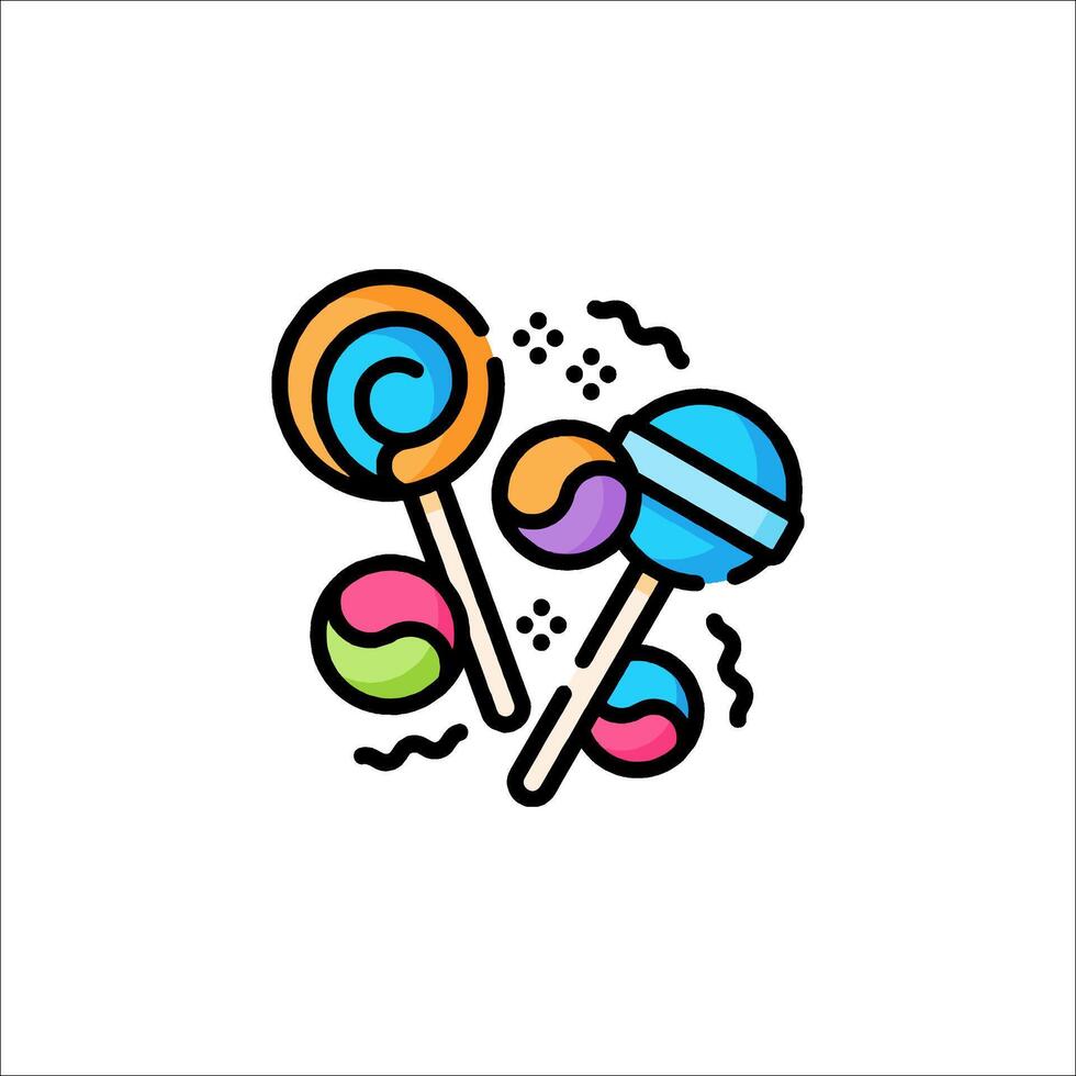 Lollipops icon illustration vector