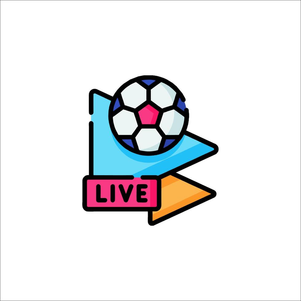 Live football match logo design vector