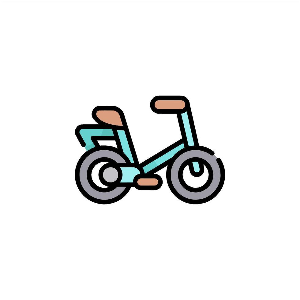 A bicycle icon in a flat style vector