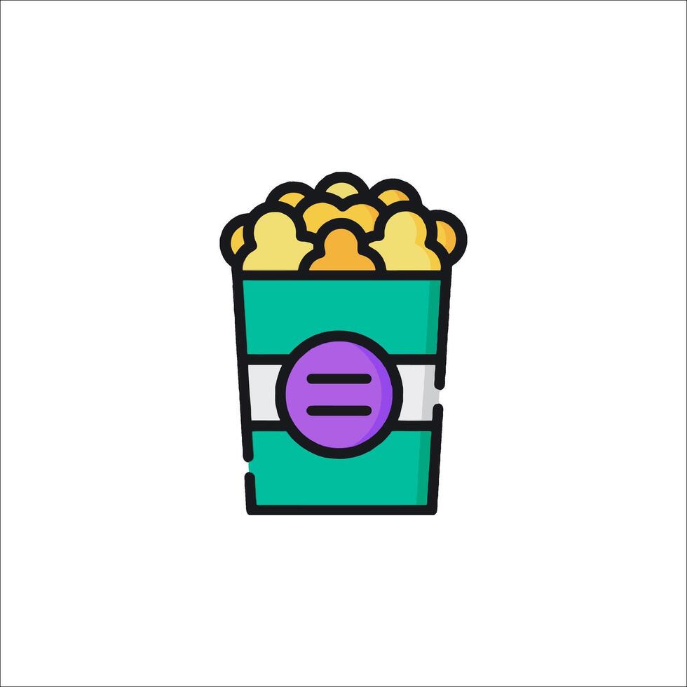 Popcorn icon illustration vector