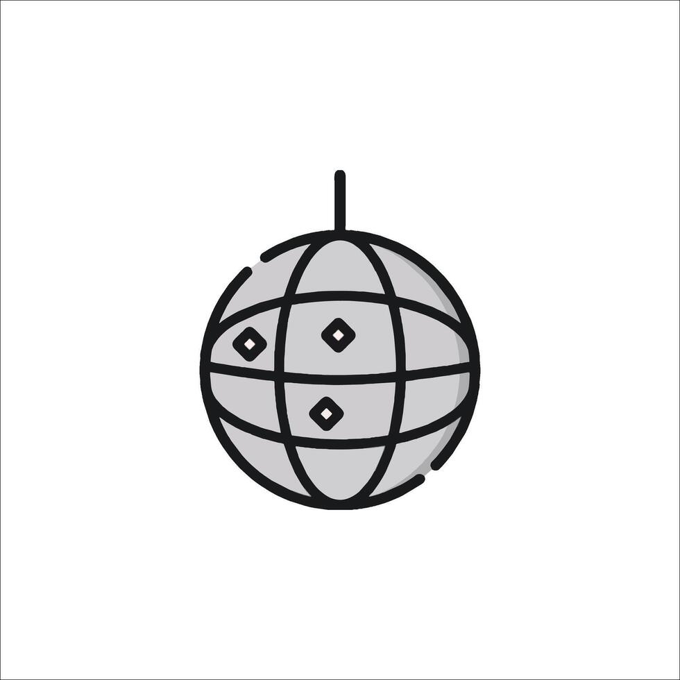 A black and white illustration of a globe vector