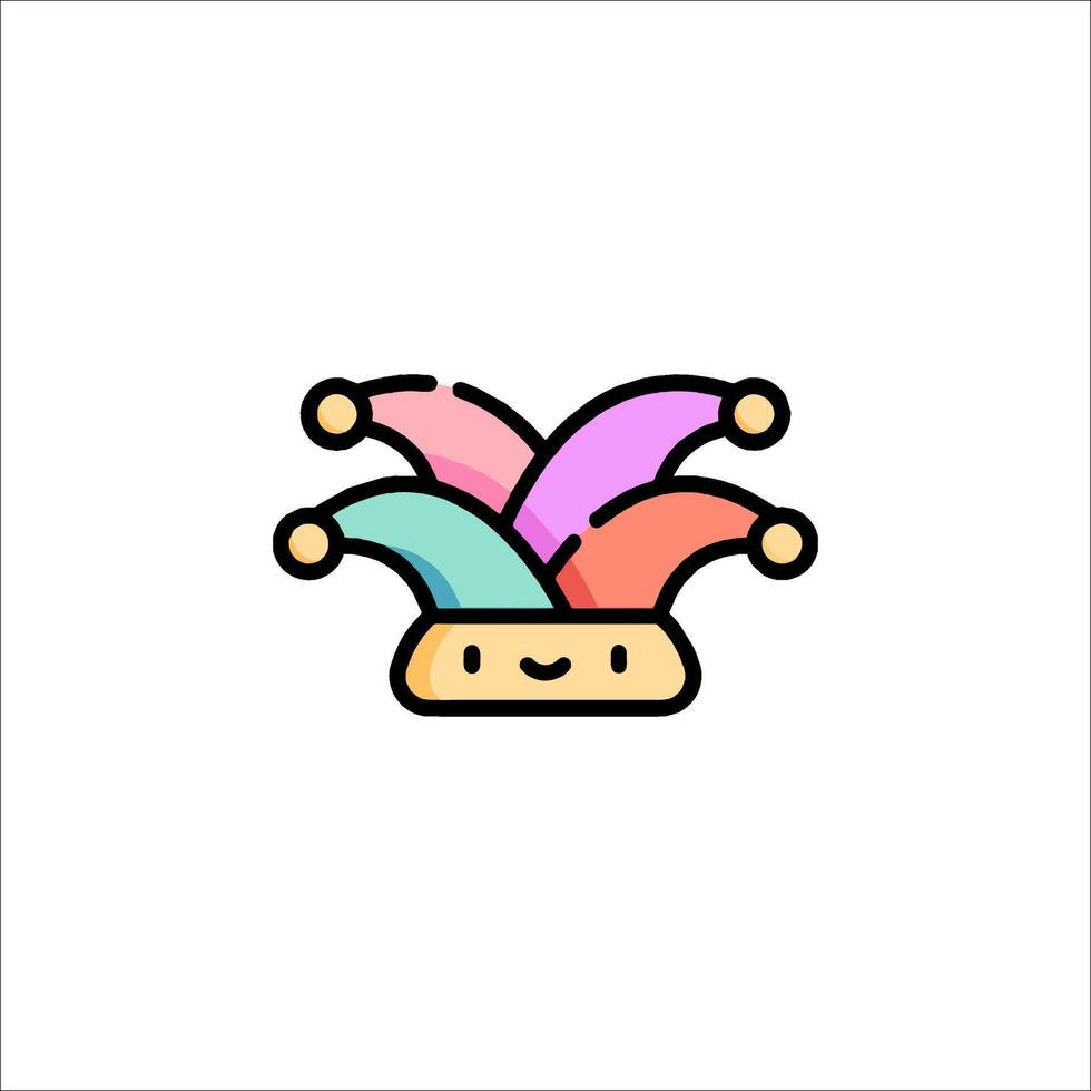 Jester hat icon illustration vector