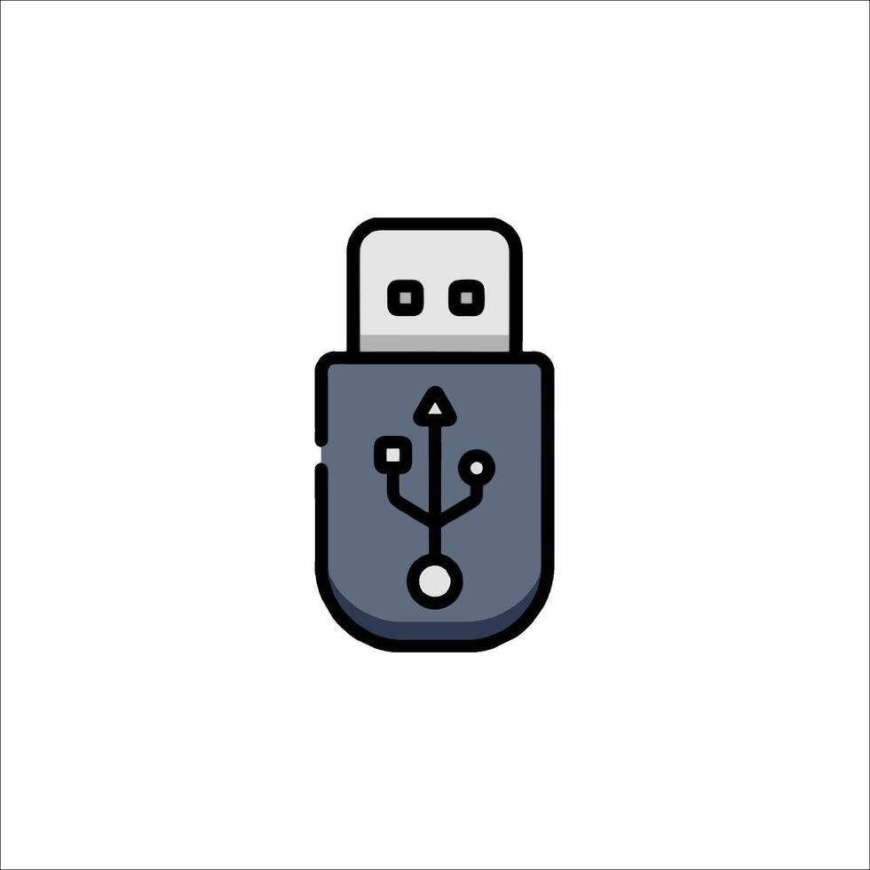 Usb drive icon illustration vector