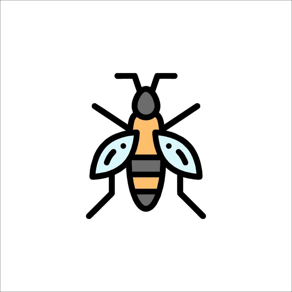 A bee icon on a white background vector
