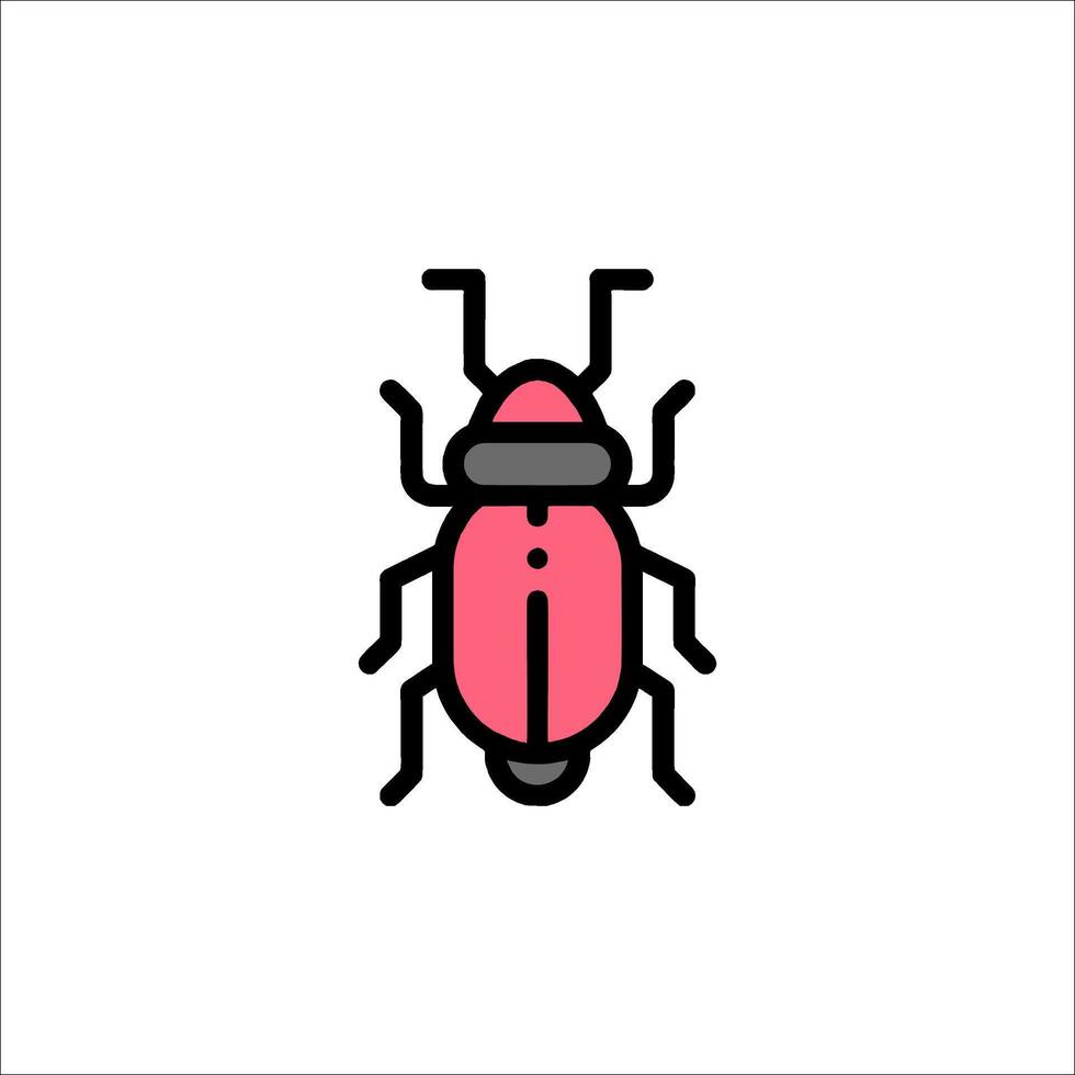A red beetle icon on a white background vector