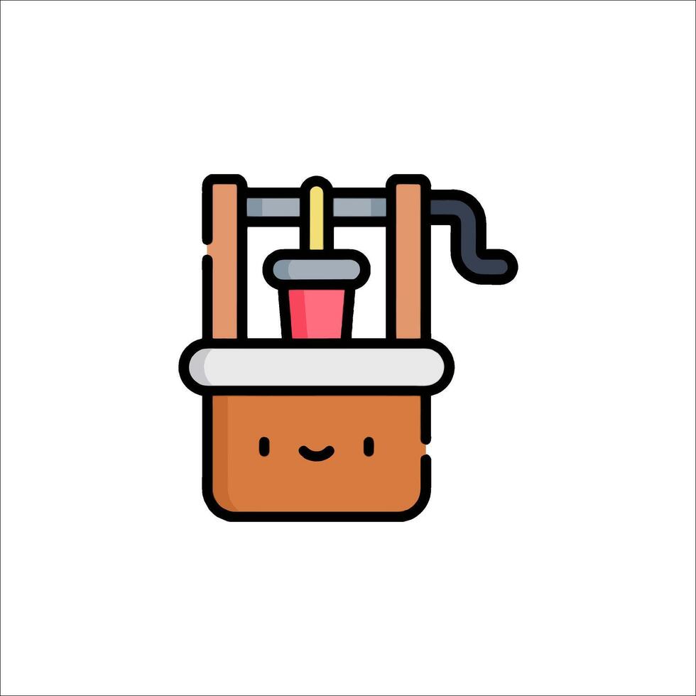 A cartoon machine with a face on it vector