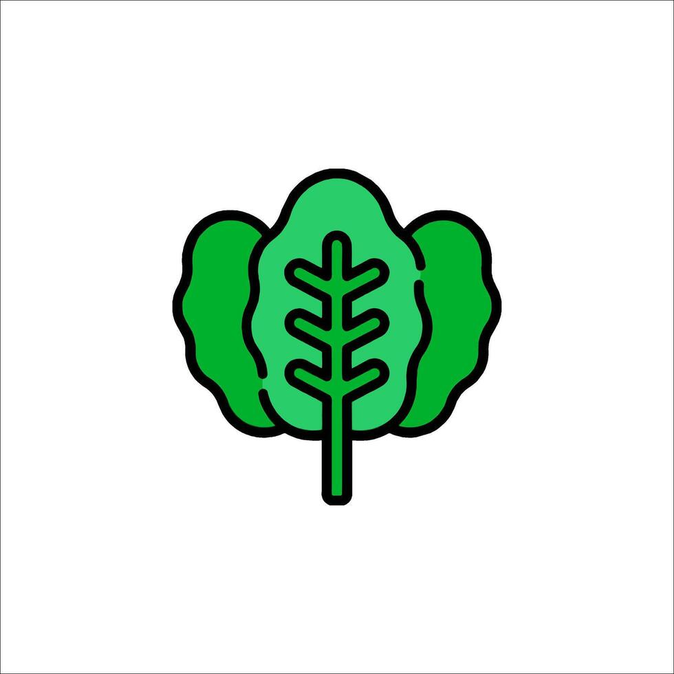 A green leaf icon on a white background vector