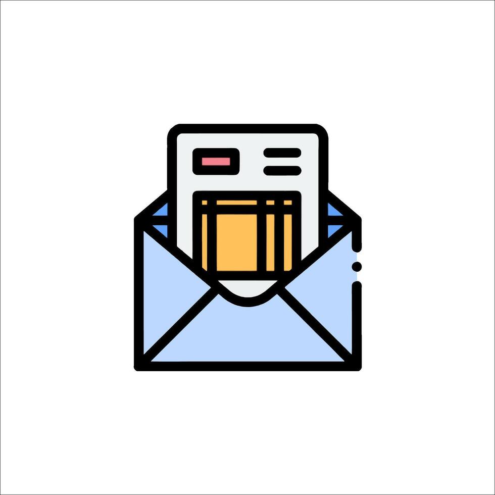 An envelope with a credit card in it vector