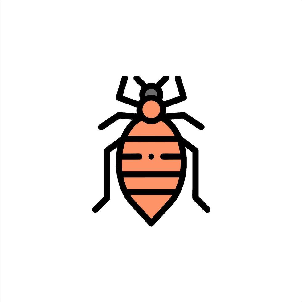 A bed bug icon on a white background vector
