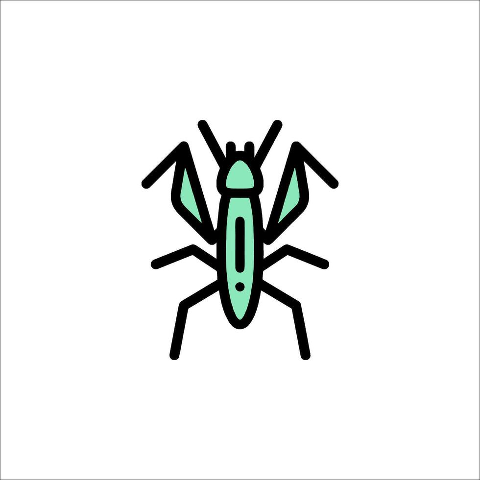 A green insect icon on a white background vector