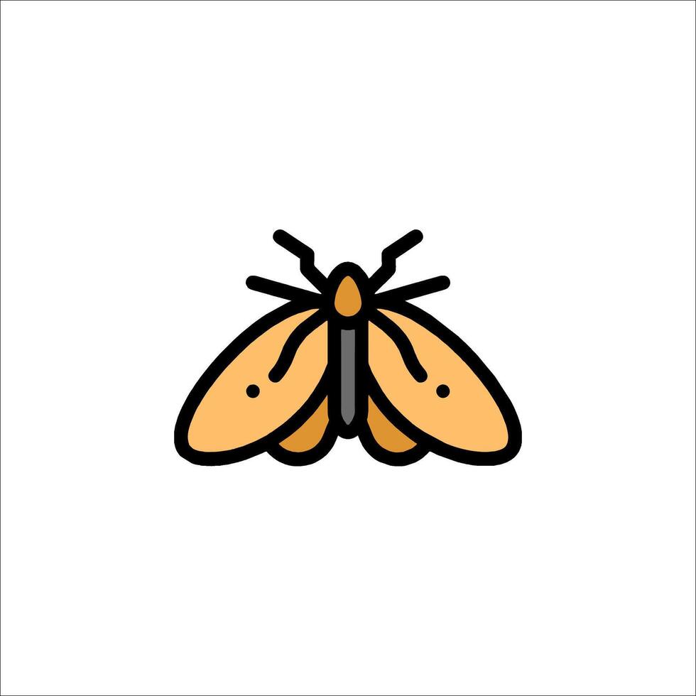 A moth icon on a white background vector