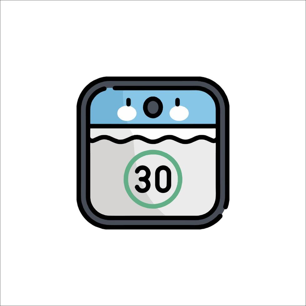 A clock with the number 30 on it vector