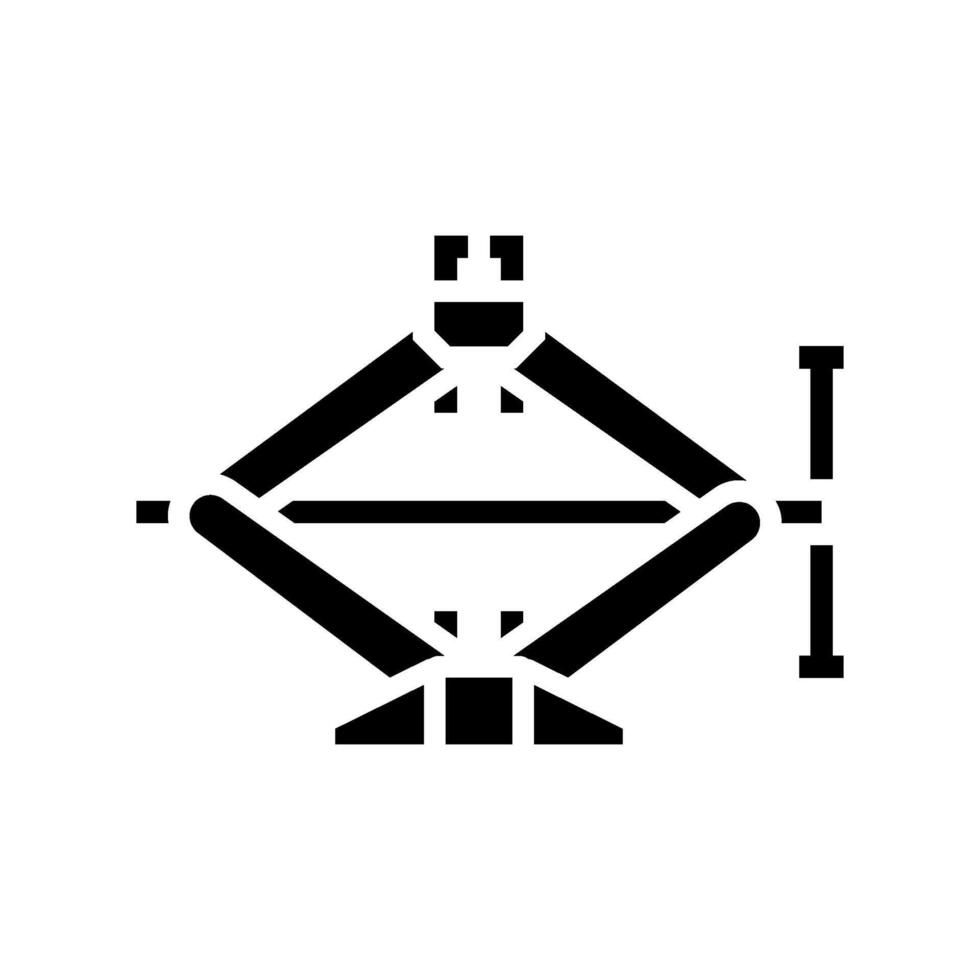 jack car repair tool glyph icon illustration vector