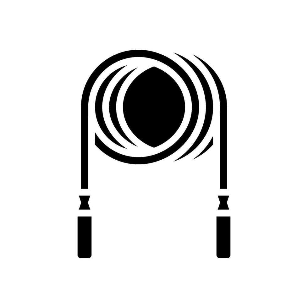 jump rope fitness tool glyph icon illustration vector