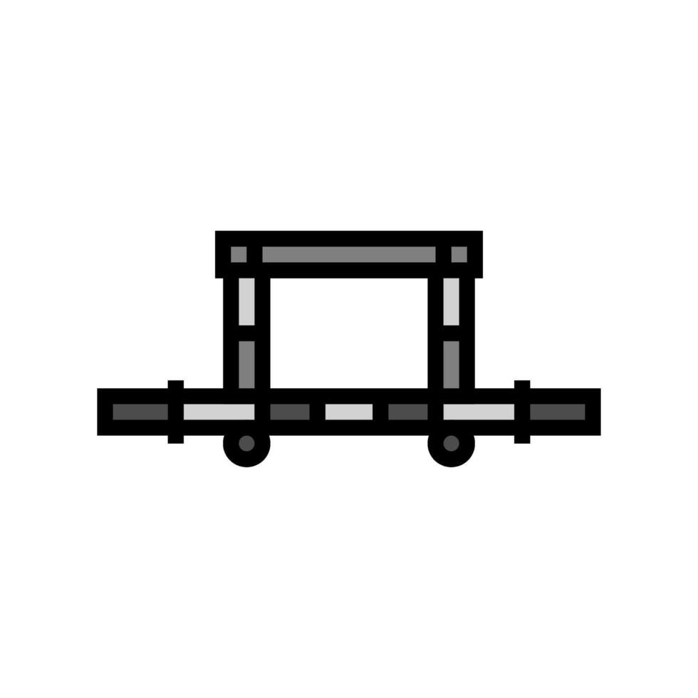 pull up bar fitness tool color icon illustration vector