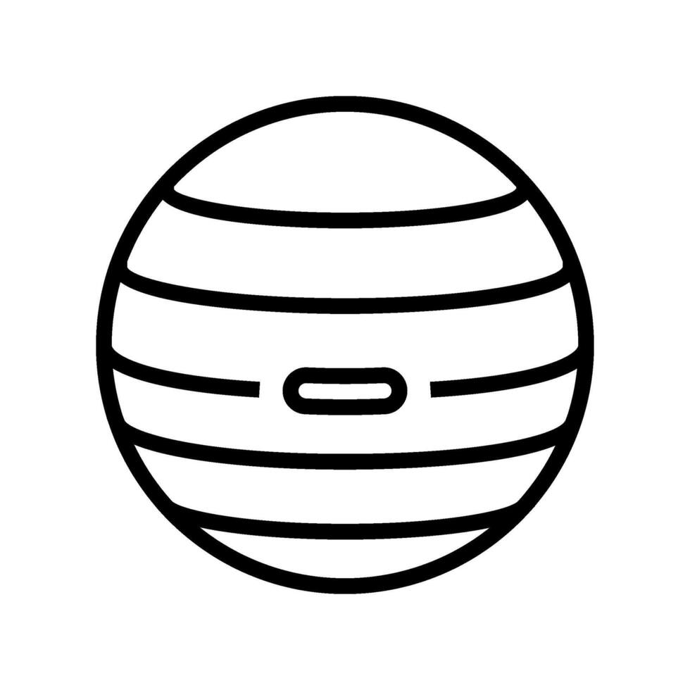 stability ball fitness tool line icon illustration vector