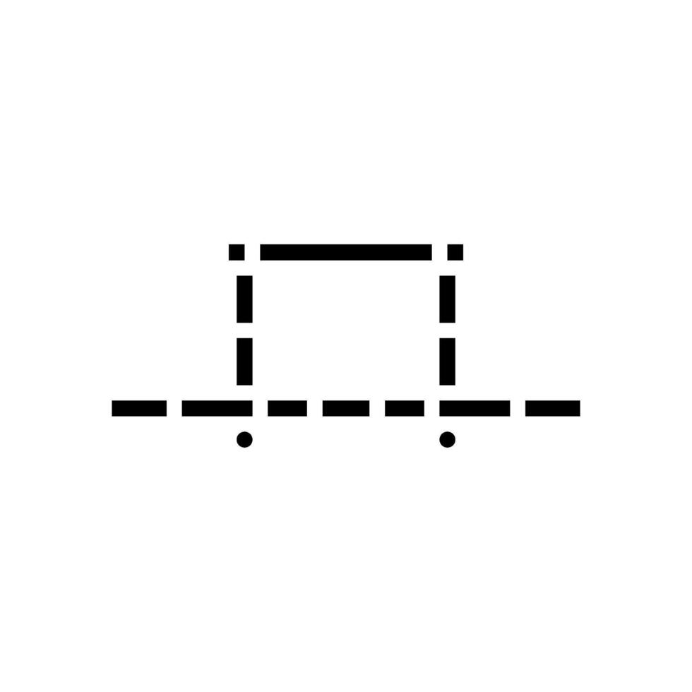 pull up bar fitness tool glyph icon illustration vector