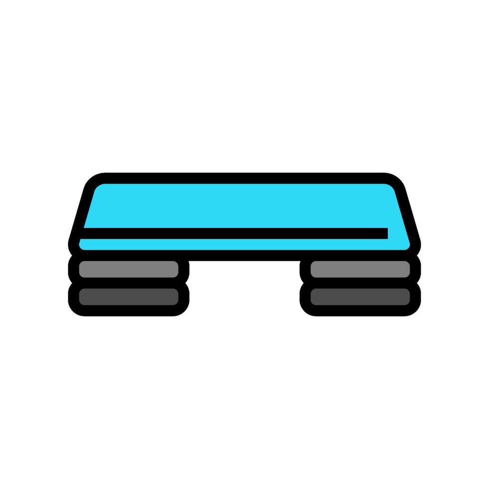 step platform fitness tool color icon illustration vector
