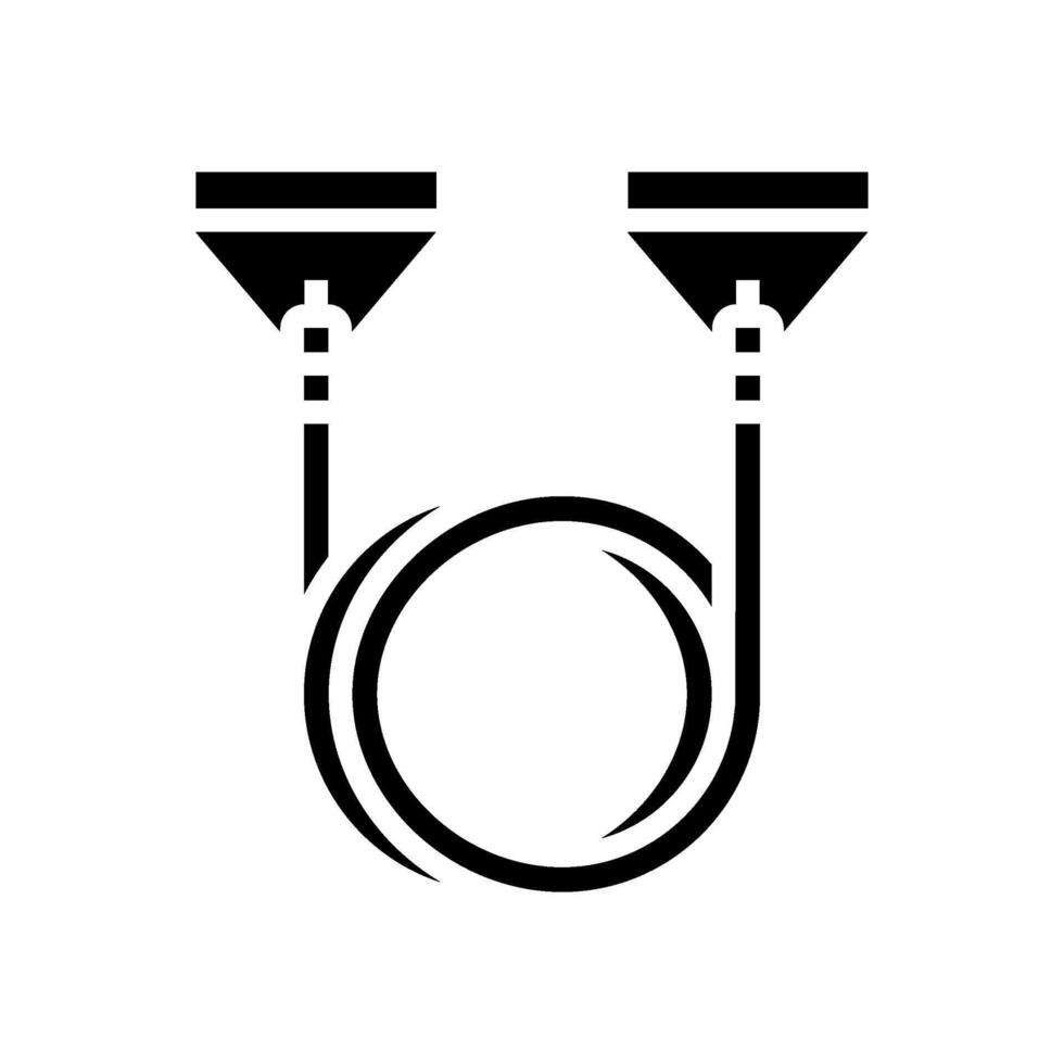 resistance tubes fitness tool glyph icon illustration vector