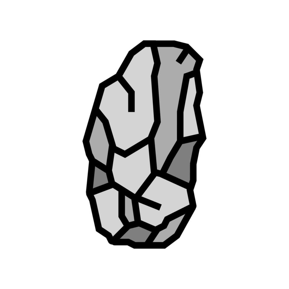 chipped stone fracture color icon illustration vector