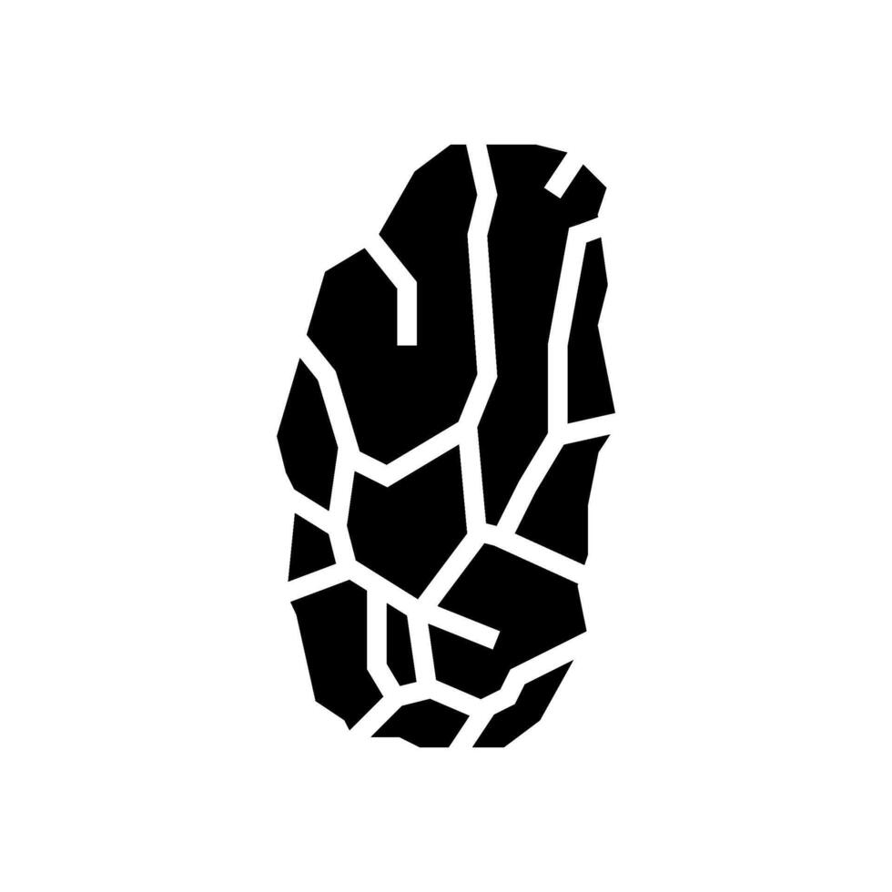 chipped stone fracture glyph icon illustration vector