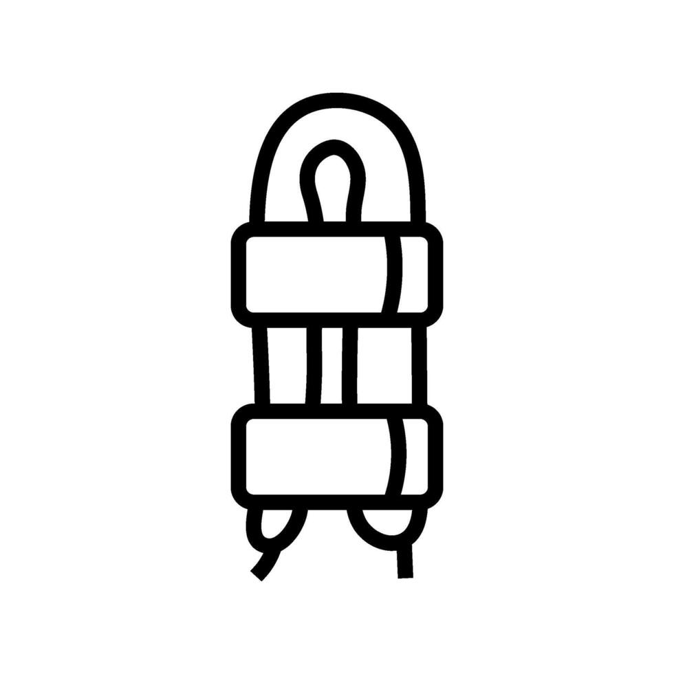 splint for finger fracture line icon illustration vector