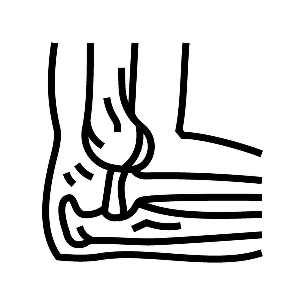 dislocated joint fracture line icon illustration vector