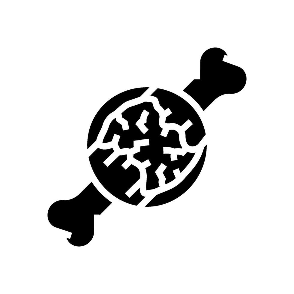 bone healing fracture injury glyph icon illustration vector