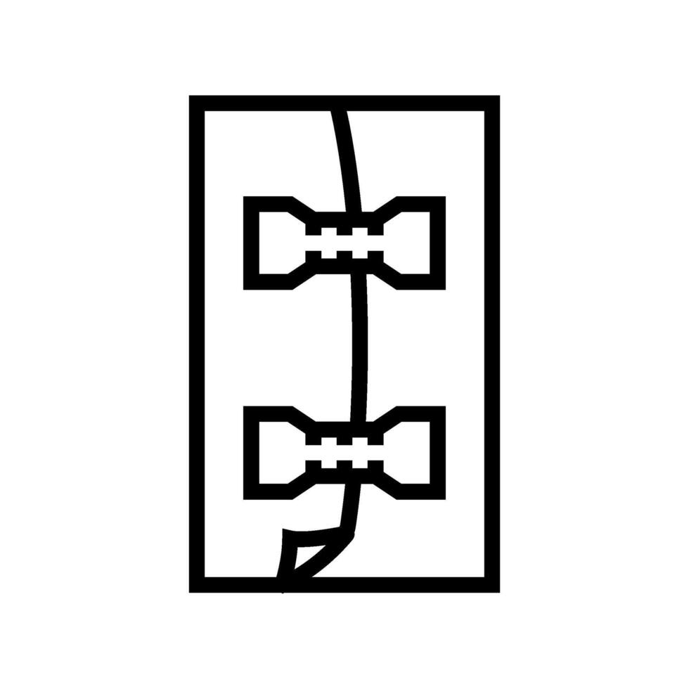 medical bandage roll fracture injury line icon illustration vector