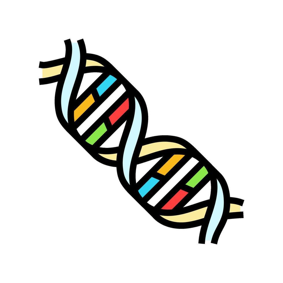 dna helix genetic engineering color icon illustration vector
