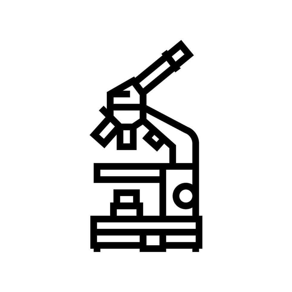 microscope genetic engineering line icon illustration vector