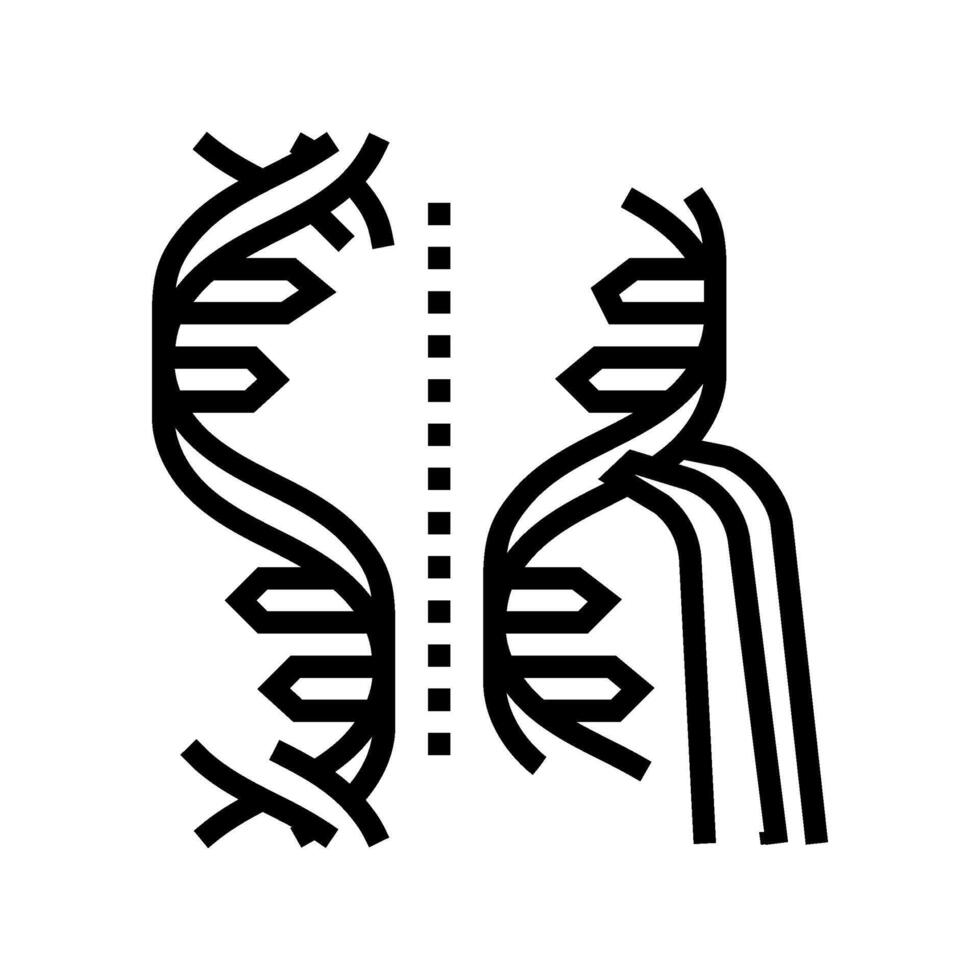genome editing genetic engineering line icon illustration vector