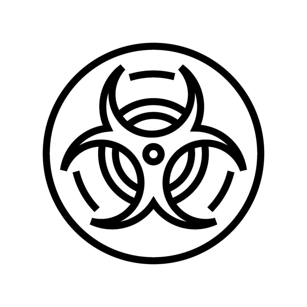 biohazard genetic engineering line icon illustration vector