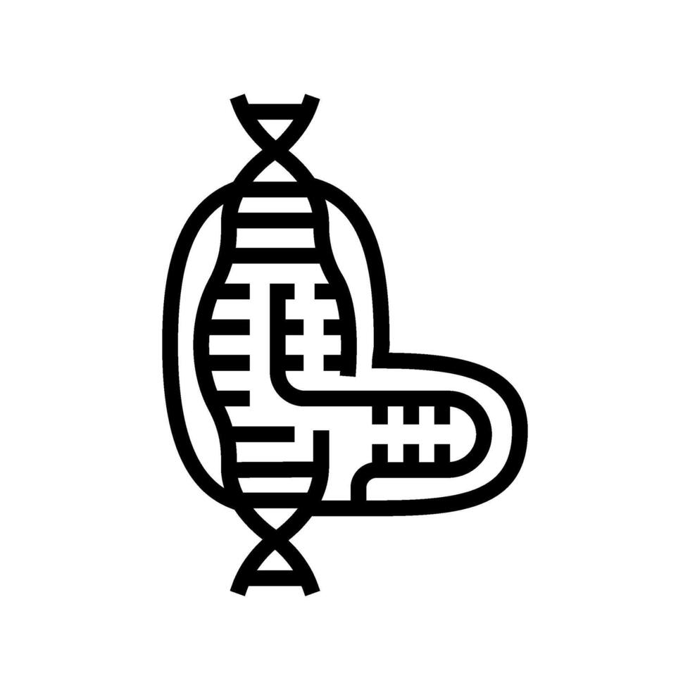 crispr tool genetic engineering line icon illustration vector