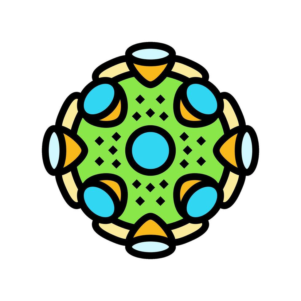 virus genetic engineering color icon illustration vector