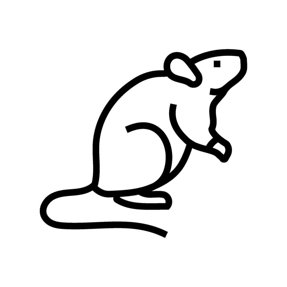 lab rat genetic engineering line icon illustration vector