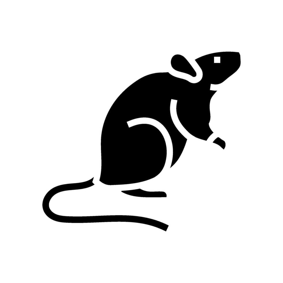 lab rat genetic engineering glyph icon illustration vector